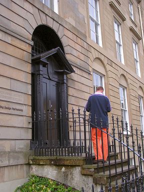 The author visiting 5 Blythswood Square