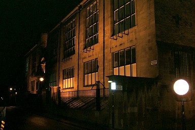 The west wing at night