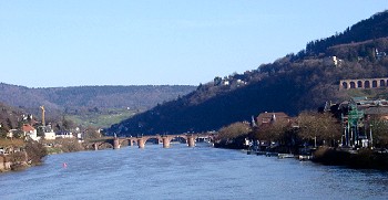 The old bridge over the river Neckar