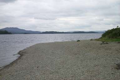Picture of the shore of a loch (lake)