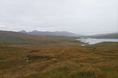 Picture of a loch in a bleak landscape