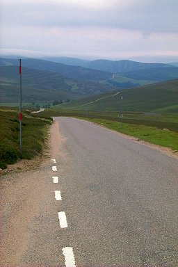 Picture of a single track road somewhere in the Highlands