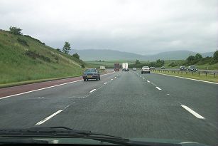 Picture of a wet motorway