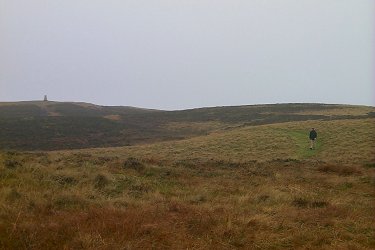 Picture of a walker in a bleak landscape