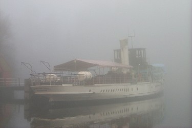 Picture of the steamer Sir Walter Scott in the fog
