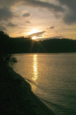 Picture of a sunset over Loch Lomond