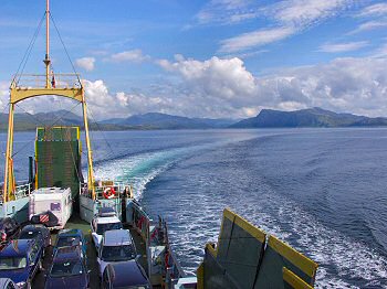 Picture of Knoydart and the ferry