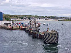 Picture of the ferry terminal and Port Ellen