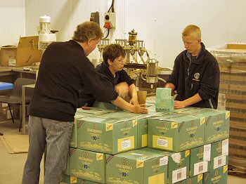 Picture of activities in the bottling facility