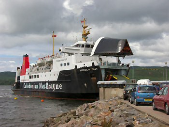 Picture of the ferry arriving in Kennacraig