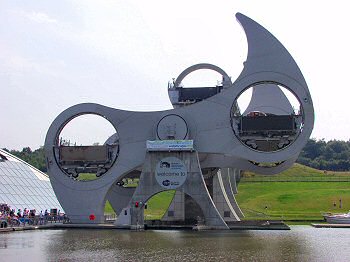 Picture of the Falkirk Wheel from below