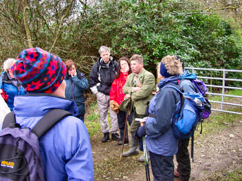 Picture of Jack Adamson talking to the walkers