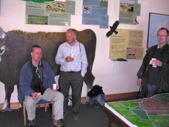 Picture of people inside the visitor centre drinking tea