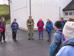 Picture of walkers at Ballygrant Hall