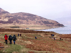Picture of walkers near Proaig