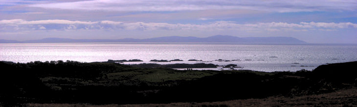Picture of the panoramic view over to Kintyre