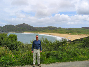 Picture of Armin with Kiloran Bay in the background