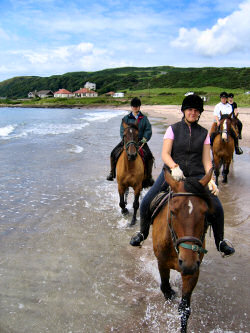 Picture of riders on the beach