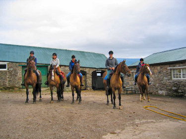 Picture of a group of riders at the farm
