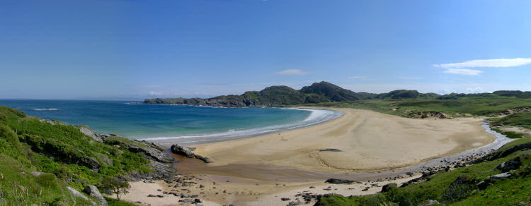 Picture of a panoramic view over Kiloran Bay