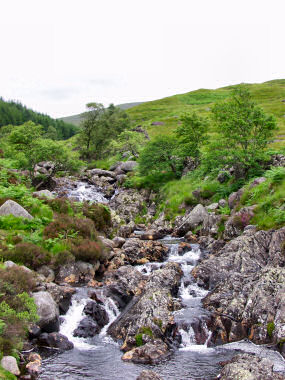Picture the waterfalls of Buchan Burn near Glen Trool