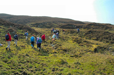 Picture of walkers on the hill