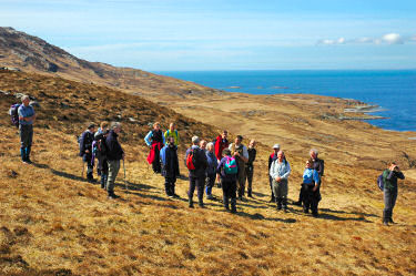 Picture of a group of walkers listening to explanations