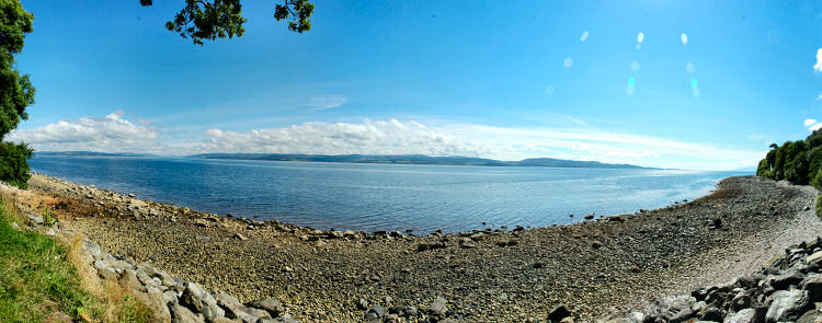 Picture of a panoramic view over a sea loch