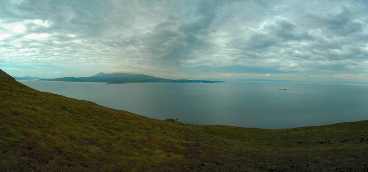 Picture of a view over a sound between two islands