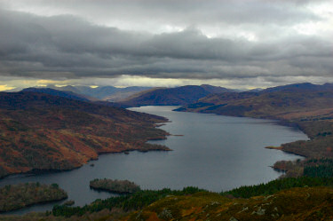 Picture of a loch seen from a hill