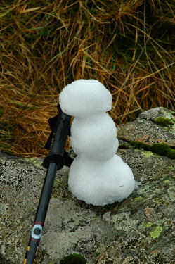 Picture of a crude tiny snowman