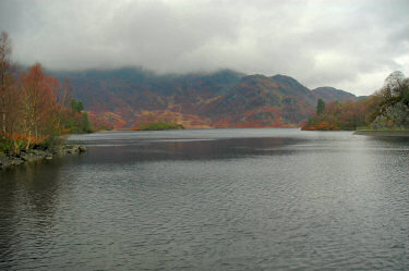 Picture of a small bay and view over a loch
