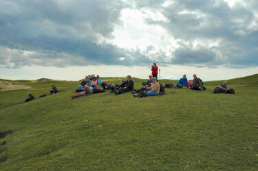 Picture of walkers taking a rest