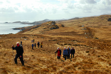 Picture of walkers coming up a hill