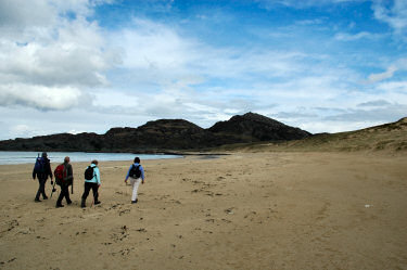 Picture of walkers on a beach