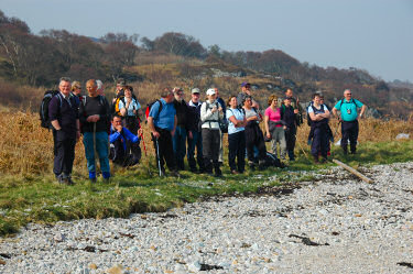Picture of a group of walkers watching wildlife