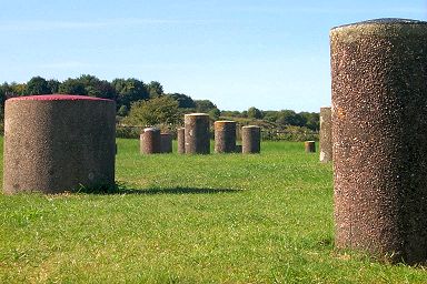 The concrete posts where the original timbers stood