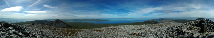Picture of a panoramic view from the top of a mountain