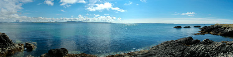 Picture of panoramic view over a sea loch on the Isle of Islay