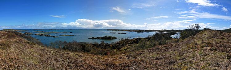 Picture of a panoramic view over a coast with skerries